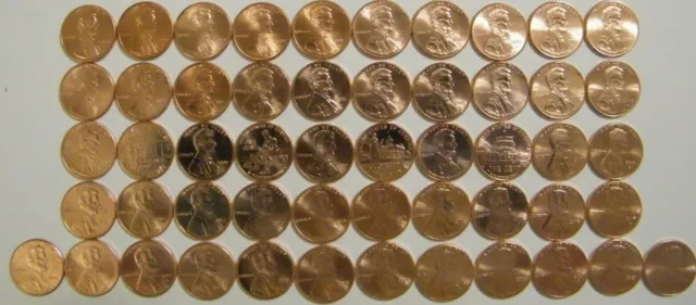 Lincoln Cent Penny Set 1999-2023 PD Collection 56 Coins Choice BU Mem & Shield!