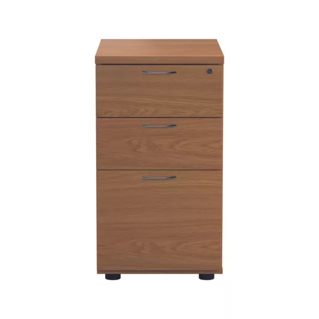 Jemini Nova Oak 3 Drawer Desk High Ped 600 TESDHP3NO