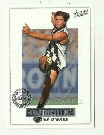 2001 Select Authentic Collingwood Shane O'bree #197 Common Card Afl