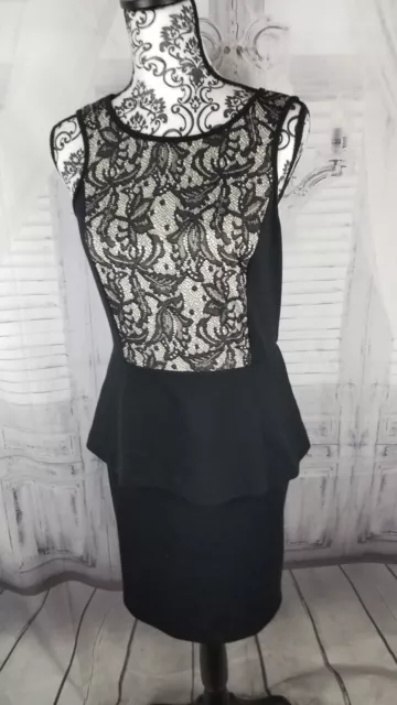 Robe fête cocktail kenzie taille petite S dentelle soirée sexy noir junior