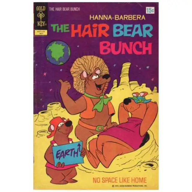 Hair Bear Bunch #2 in Very Fine minus condition. Gold Key comics [i&