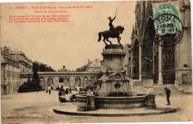 CPA Nancy-Place Saint Epvre-Statue of René II (187240)