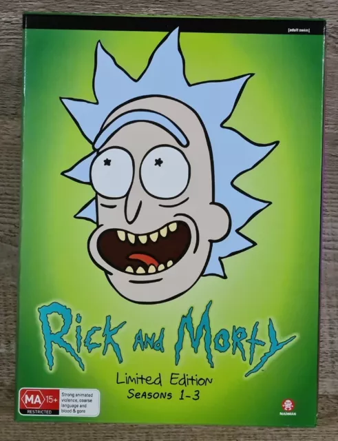 Rick and Morty Limited Edition Seasons 1 - 3 Blu-Ray Set w/ Art Book, Coin Cards