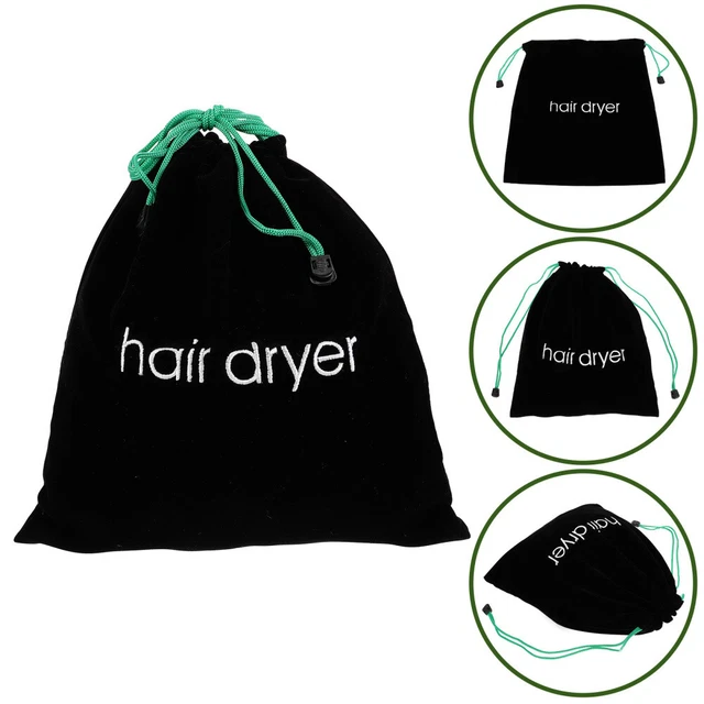 3 Pc Sac Sèche-cheveux Conteneur À Cordon De Rangement Pour Ménage
