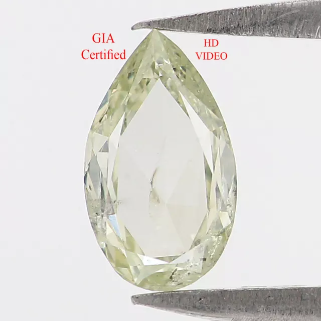 0.32 CT GIA Certified Natural Loose Pear 6.65 MM Green Color Diamond KDL4429