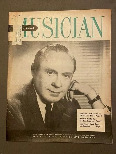 VINTAGE: International Musician Magazine, May, 1959: Jack Benny