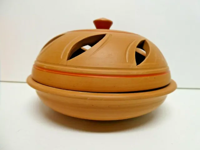 Vintage Pottery Studio Pot Pouri Lidded Bowl
