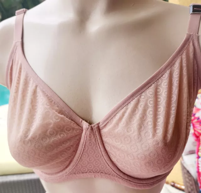 Victorias Secret bra 36DDD Rare Vintage smooth unlined tan sheer nude