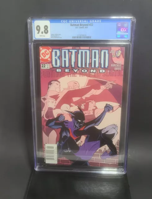 Batman Beyond #22 2001 CGC 9.8 HTF Late Issue NEWSSTAND Price 4 attention Mes me