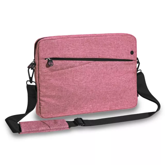 Tablet PC Tasche bis 12,9 Zoll Schutzhülle Case + Gurt & Zubehörfach, Rosa