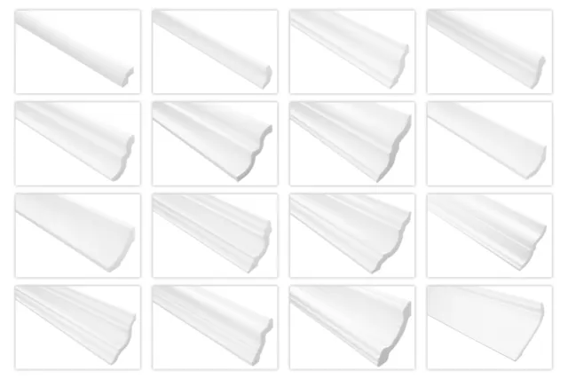 20m Heximo Stuckleisten Zierprofil Styroporleisten Flachleisten Wandleisten  Weiß FG kaufen bei