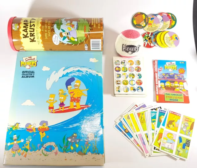 The Simpsons Tazo Pickers - 140+ with Collector's Album / Tin / Ball / Stickers