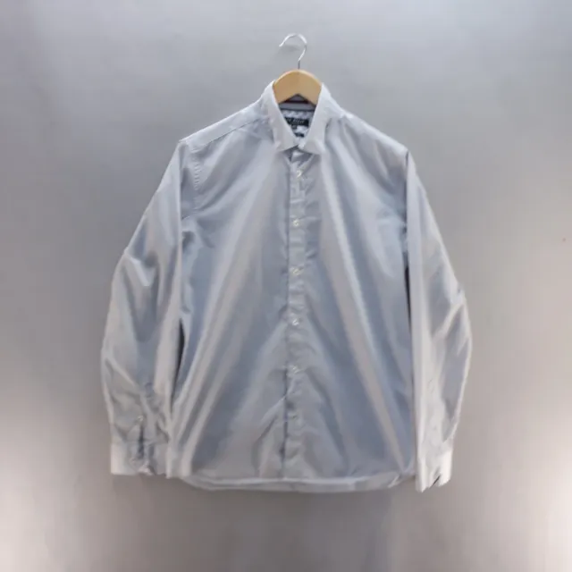 Ted Baker Shirt Medium Black & White Polka Dot Button Up Long Sleeve 15.5 Mens