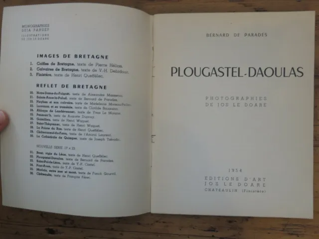 PLOUGASTEL-DAOULAS. 1954, Editions d'art Jos Le Doaré, Reflet de Bretagne, TBE 2