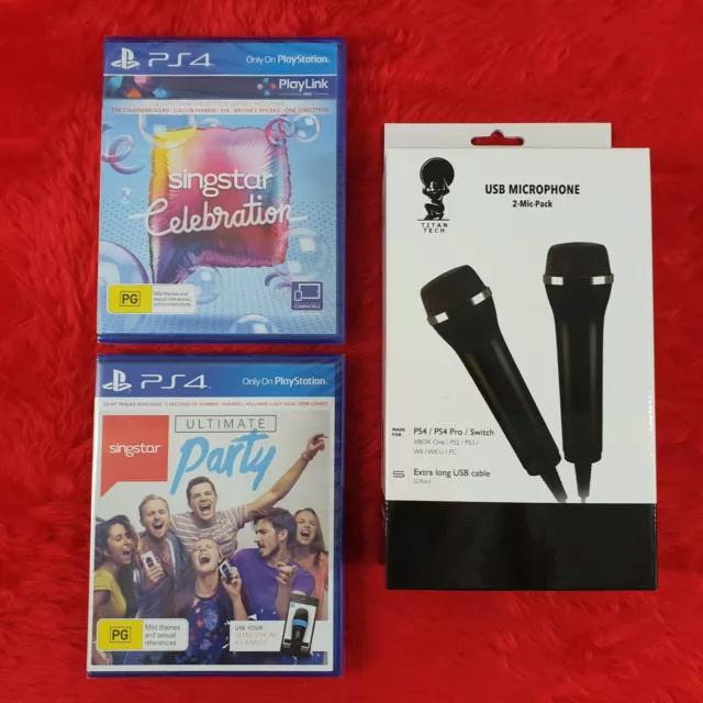 PlayStation SINGSTAR MICROPHONES With 2 Sing It Games