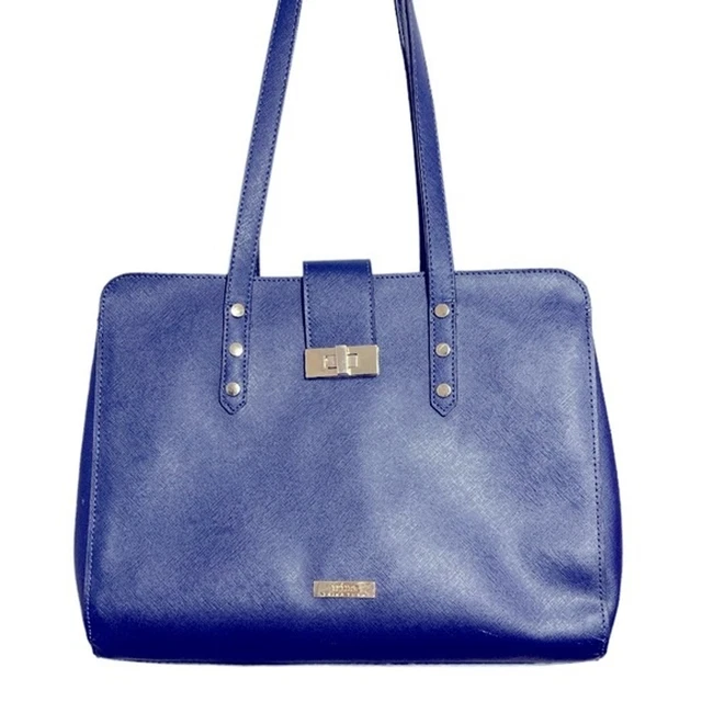 Trina Turk saffiano leather shoulder bag blue