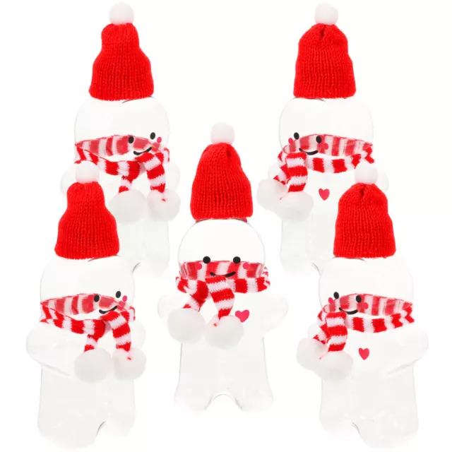 5 juegos de frascos de pan de jengibre para hombre mascota niño golosinas de Navidad frascos jugo jarra