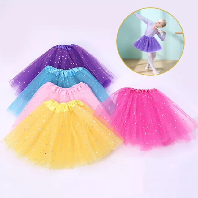 Girls Kids Tulle Tutu Skirt Mesh Skirt Dance Ballet Fancy Dress Costume Party