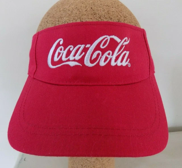 NEW Coca-Cola Coke Vintage Red Classic Retro Visor Hat Recycled 6 Inside Soda