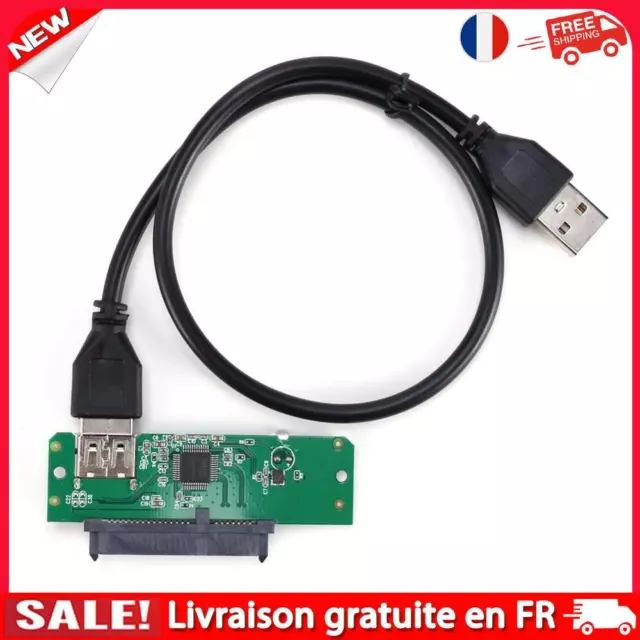 2.5 pouces USB 2.0 à SATA 7 + 15 broches adapteur convertisseur disque dur 2,5&q