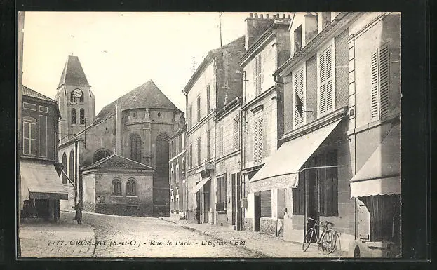 CPA Groslay, Rue de Paris l´Eglise