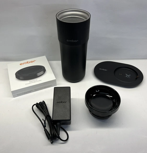 Ember 12oz Temperature Control Smart Travel Mug - Brand Barely Used, extra lid