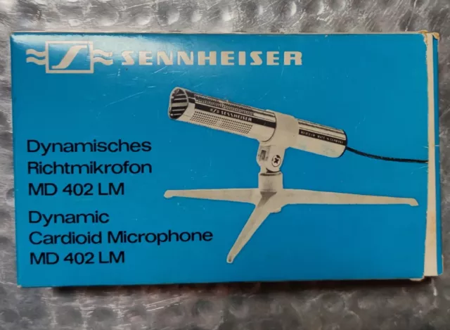 SENNHEISER Dynamisches Richtmikrofon MD 402 LM Rarität inkl. orig. BA und GK