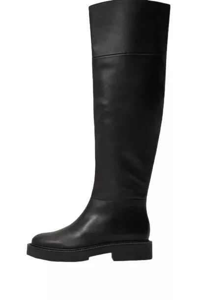 Superbes Bottes cuissardes cuir Noir Mango Pointure 37 2