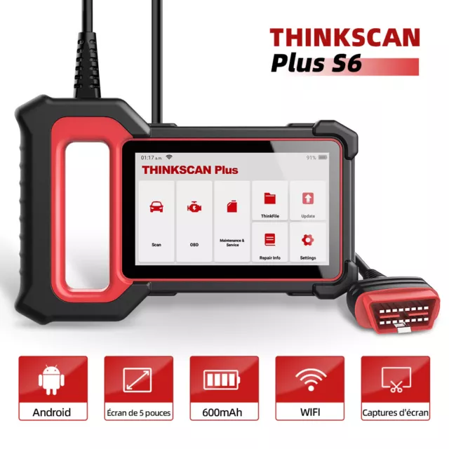 Thinkscan Plus S6 Auto OBD Scanners diagnostics Outils 4 Système 5 RESET ABS SRS