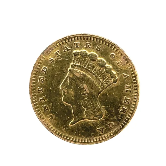1868 G$1 Indian Princess Large Head Gold Dollar Coin -Type 3