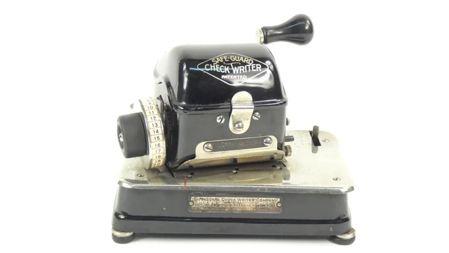 PROTECTOR DE CHEQUES SAFE GUARD MODEL S 1930 COLOR NEGRO CHECK WRITER Scheckspar