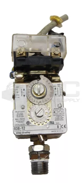 Allen Bradley 836-A2 /A Pressure Switch 0-140Psi 24-600V