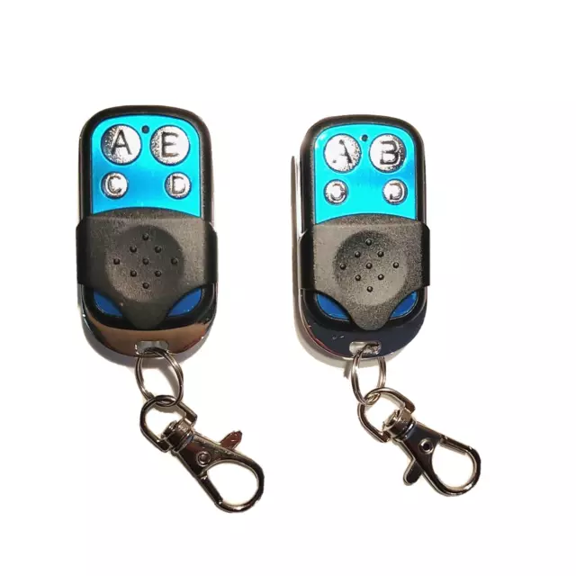 Lot de 2 Télécommandes Portail Universelle 433Mhz Clefs Porte de Garage Volet