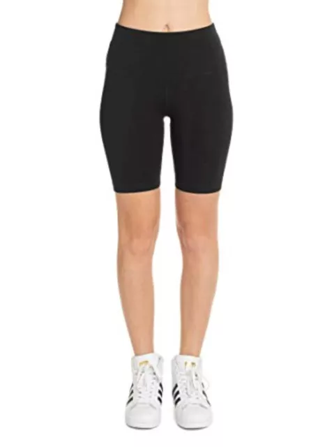 Hard Tail 274986 Women Flat Waist Cotton Spandex Bike Shorts Black size XS..