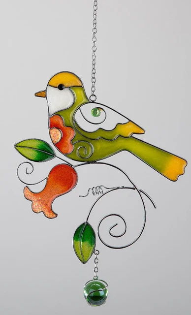 Decoración de Ventana Colgante para Pájaro Colgar Tiffany Art