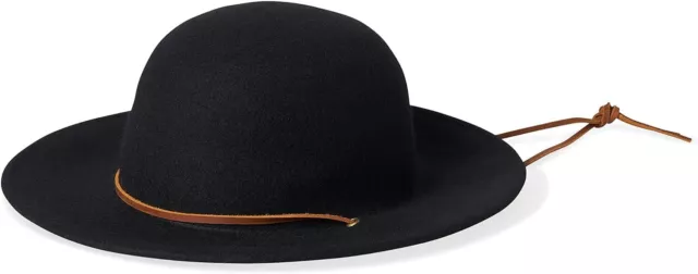 Brixton Men's Tiller Wide Brim Felt Fedora Hat X-Small, Black