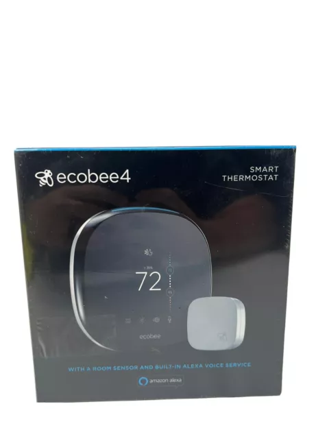 Ecobee4 Smart Thermostat Model: EB-STATE4-01 With Room Sensor & Built-in Alexa