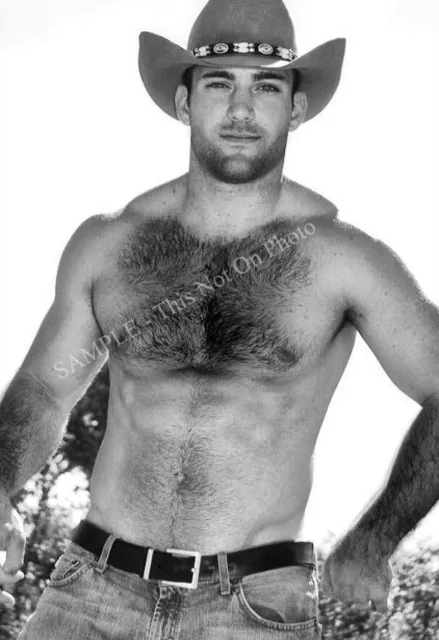 Muscular Gay Man Naked Cowboy Beefcake Hot Male Cute Butt Vintage 5x7 Photo M051