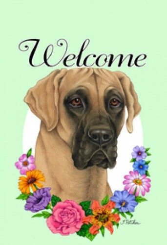 Welcome Garden Flag - Uncropped Great Dane 631531
