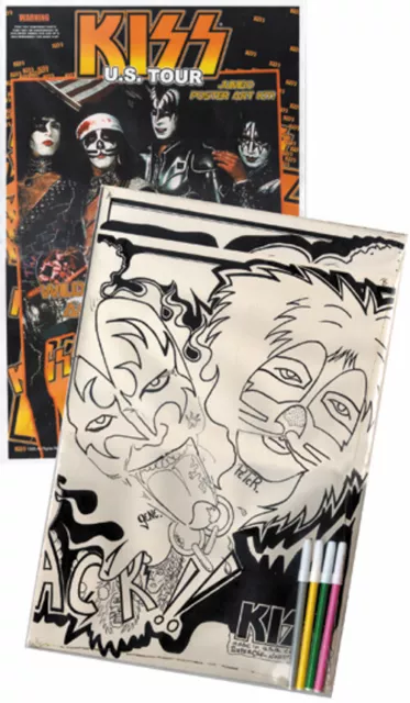 Kiss Jumbo Poster Art Kit - Coloring Posters -Prototype/Promo - Usa 96 - V613307