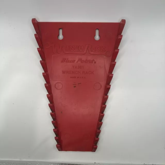 Blue Point YA381 Wrench Set Rack 12 Slot Holder Red Plastic Vintage Made In USA