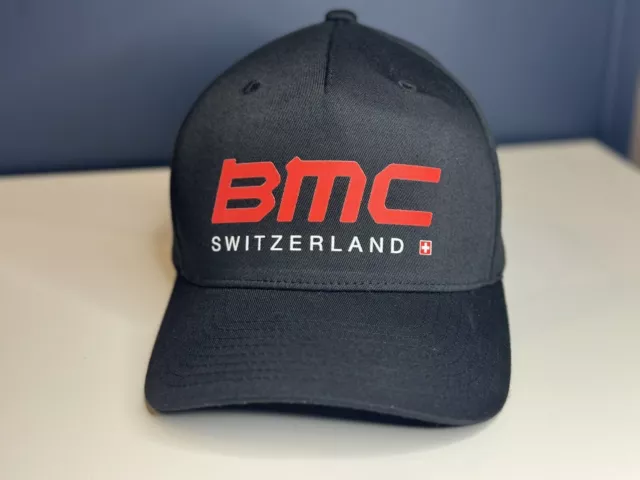 BMC Switzerland Bike Logo Hat Twill Baseball Cap Size L/XL Flexfit Cycling