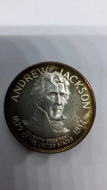 Franklin Mint Sterling Andrew Jackson President Coin 32.3 Grams