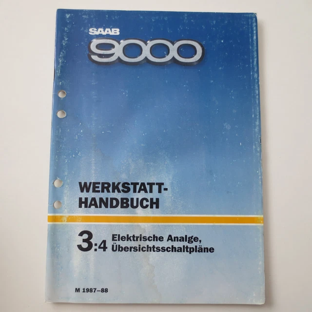 19871988 SAAB 9000 Shop Manual Electrical System / Overview Circuit