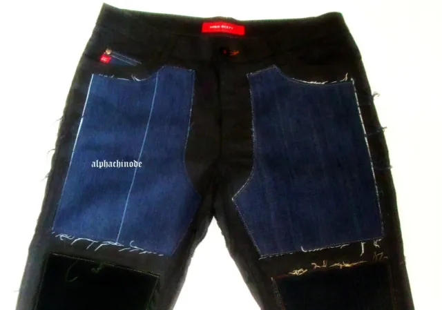 MISS SIXTY Hose Patchwork Jeans W31 W32/L32 gr.M Hippie y2k bootcut-Neu
