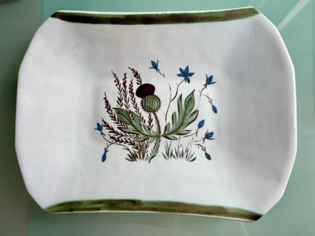 Vintage Scottish Buchan Thistle Pottery - Large Rectangular Platter / Plate