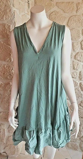 Robe unie rouille neuve Talia Benson 100% coton taille unique