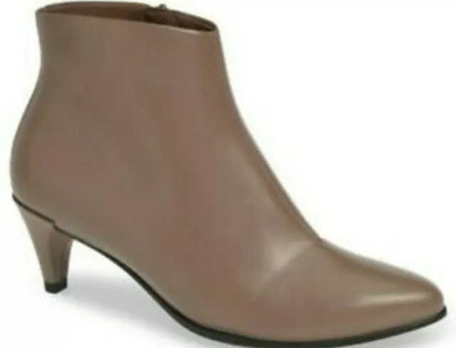 ECCO SHAPE 45 Kitten Heel Ankle Boots Size 3 UK EU 35 Deep TAUPE
