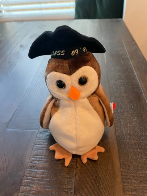 Beanie Babies Wise The Owl Toy - FBA_41879- Mint condition 