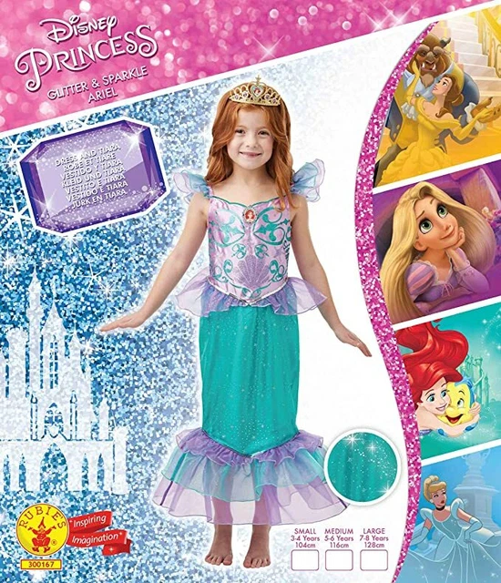 COSTUME CARNEVALE BAMBINA Principessa Ariel Sirenetta Glitter&Sparkle  Rubie's EUR 49,00 - PicClick IT